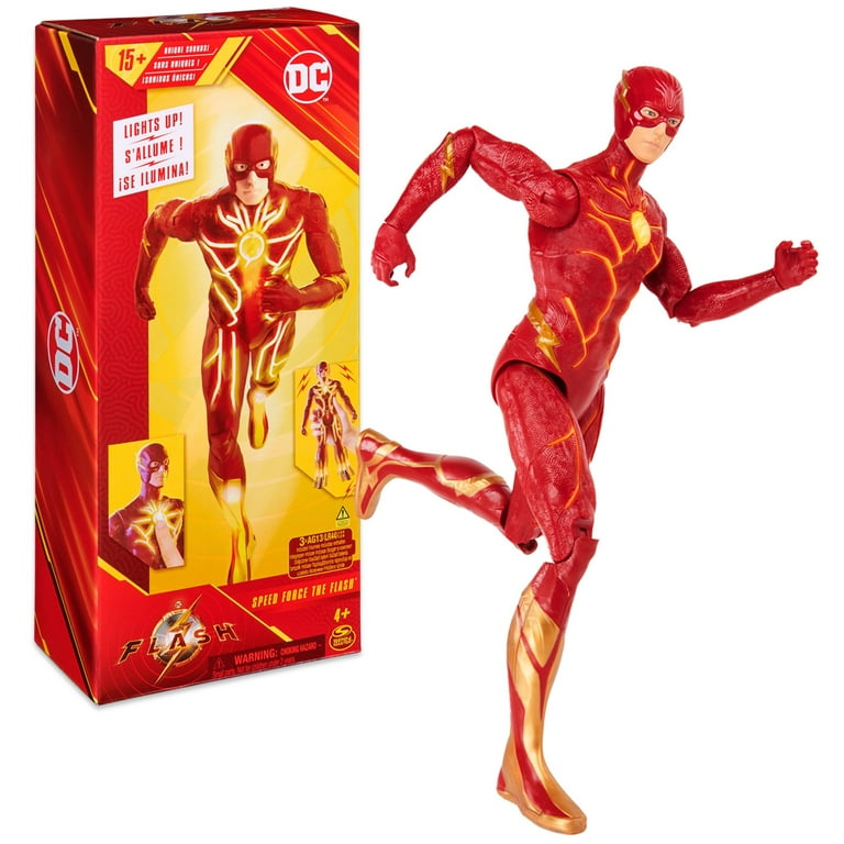 DC Comics Speed Force The Flash Action Figure 12 inch Lights and 15 Sounds The Flash Movie Collectible Kids Toys for Boys and Girls Ages 4