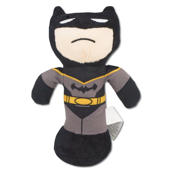 DC Comics Squeaky Plush Dog Toy for Large, Medium & Small Dogs, Batman Pose, 2.0" x 3.5"