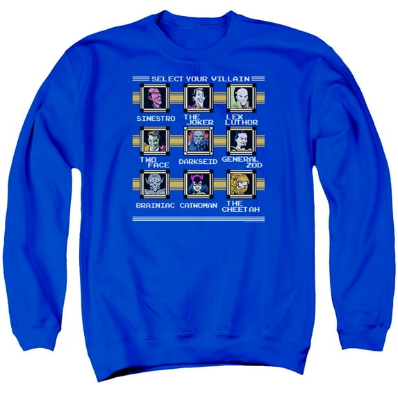 DC Comics Stage Select Adult Crewneck Sweatshirt Royal Blue