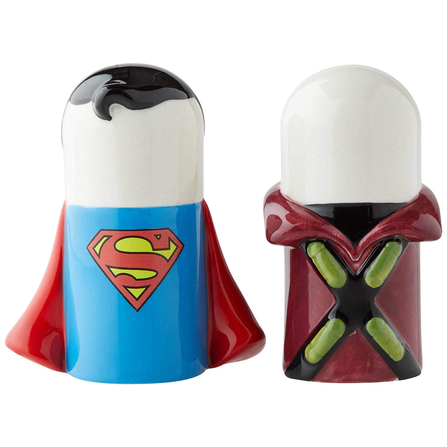 DC Comics Stylized Superman vs Lex Luthor Salt Pepper Shakers