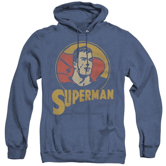 DC Comics Super Circle Adult Heather Hoodie Sweatshirt Royal Blue