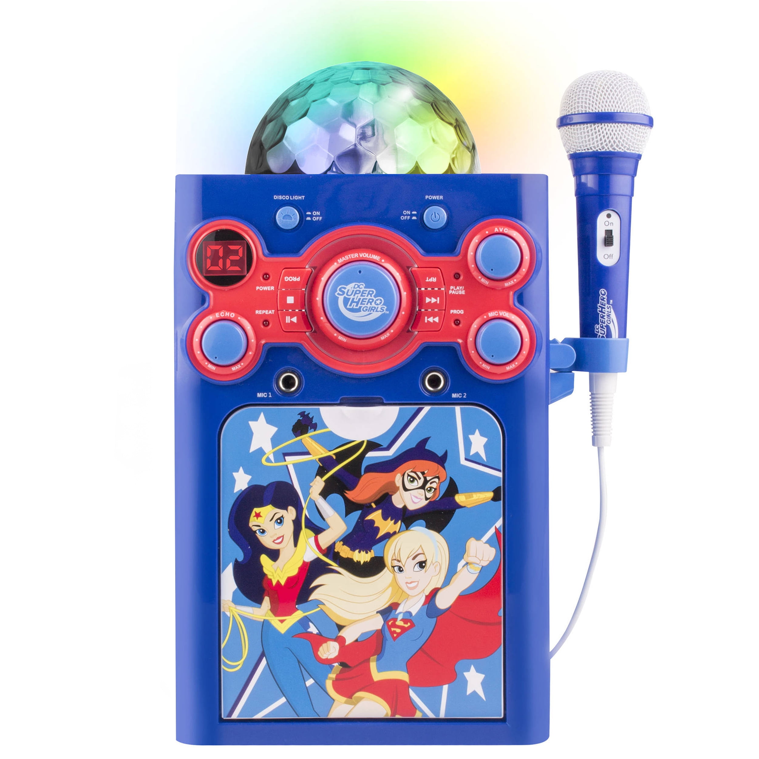 DC Comics Super Hero Girls Disco Ball Karaoke Machine