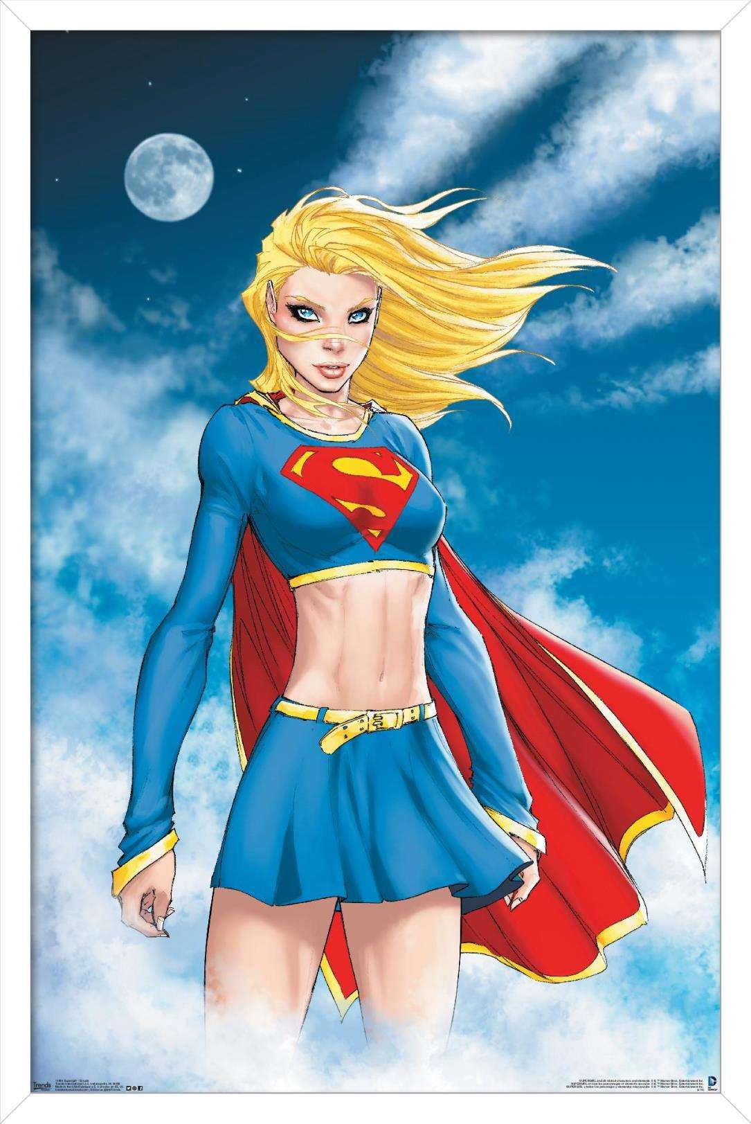 DC Comics - Supergirl - Clouds Wall Poster, 14.725" x 22.375", Framed