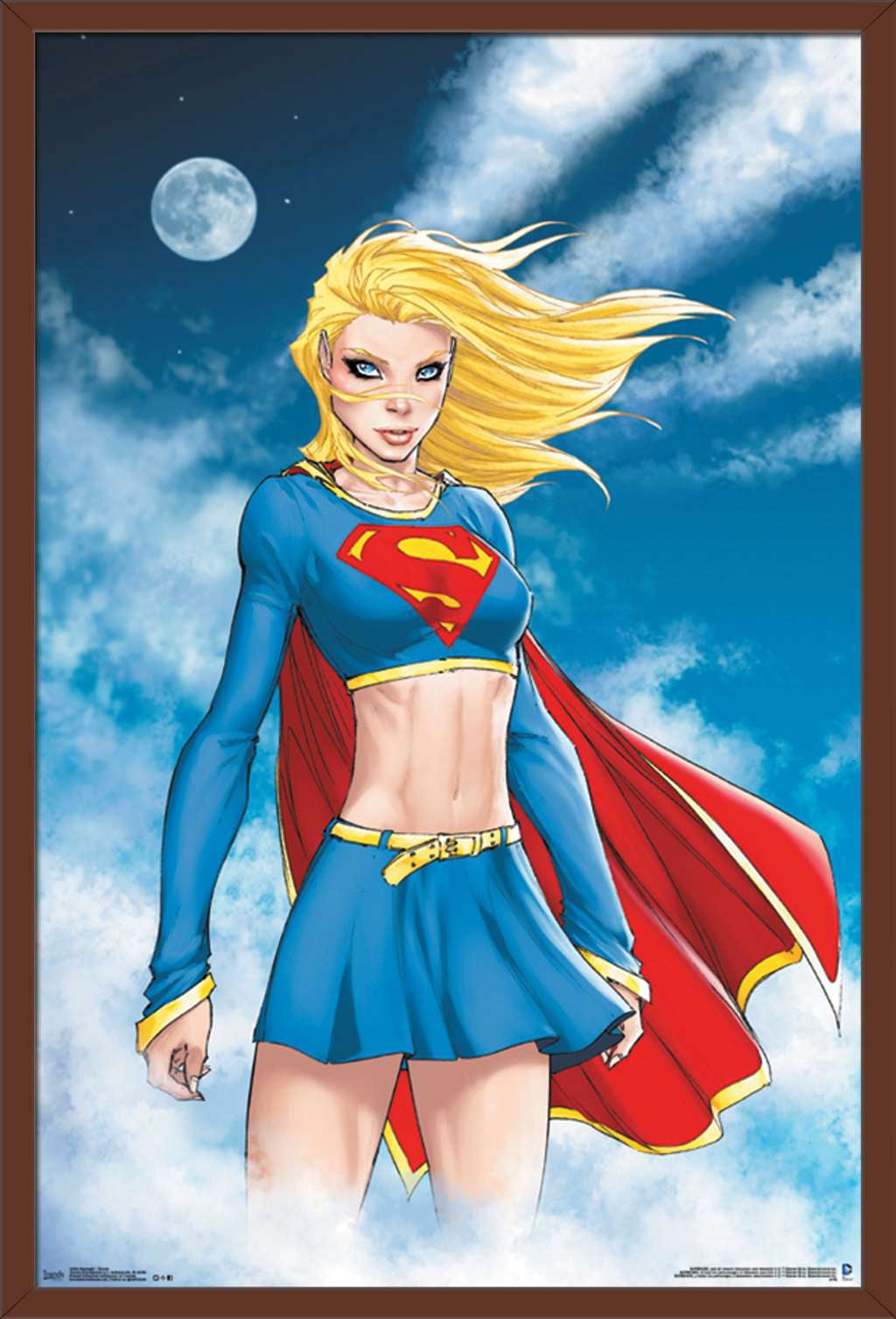 DC Comics - Supergirl - Clouds Wall Poster, 22.375" x 34", Framed