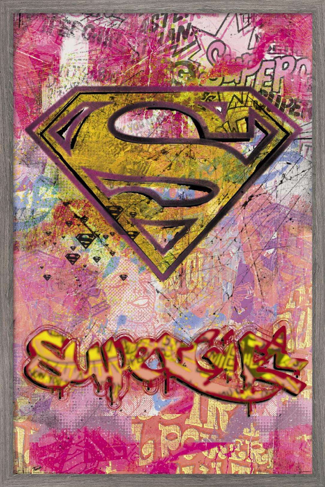 DC Comics - Supergirl Wall Poster, 14.725" x 22.375", Framed