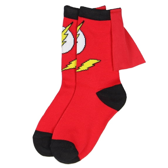 DC Comics Superhero Batman Superman The Flash Youth Boys Caped Crew Socks