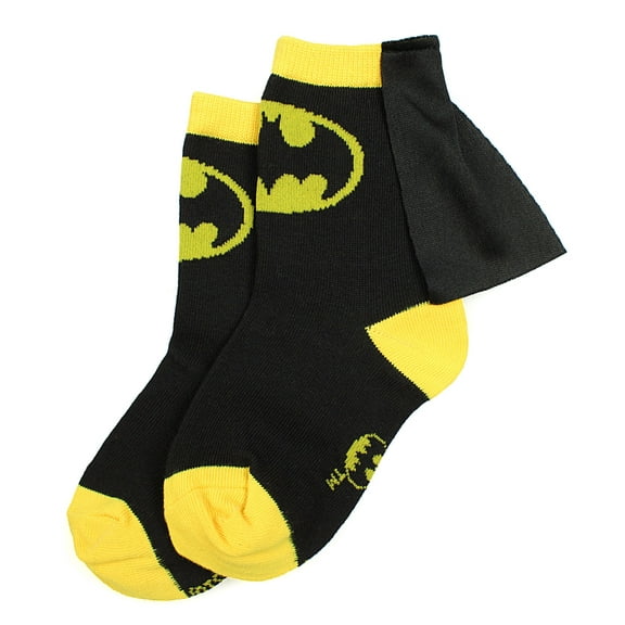 DC Comics Superhero Batman Superman The Flash Youth Boys Caped Crew Socks