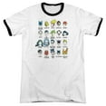 thumbnail image 1 of DC Comics Superhero Issues Adult Ringer T-Shirt White/Black, 1 of 1