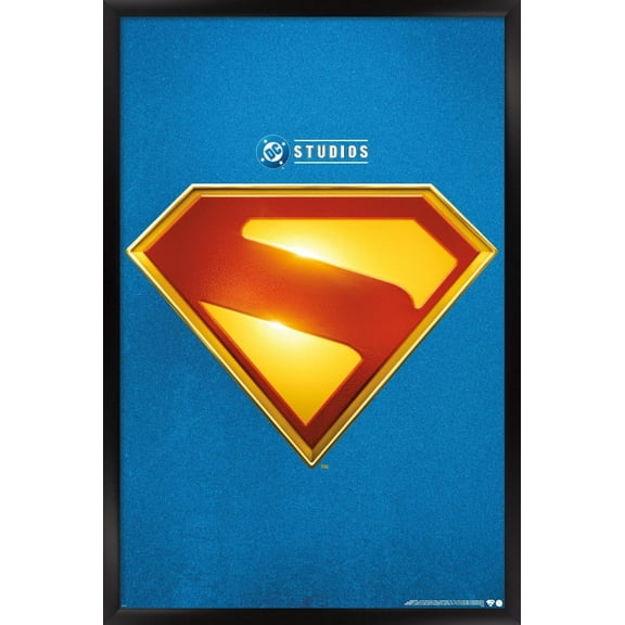 DC Studios Superman (2025) - Logo Wall Poster, 14.725" x 22.375" Framed