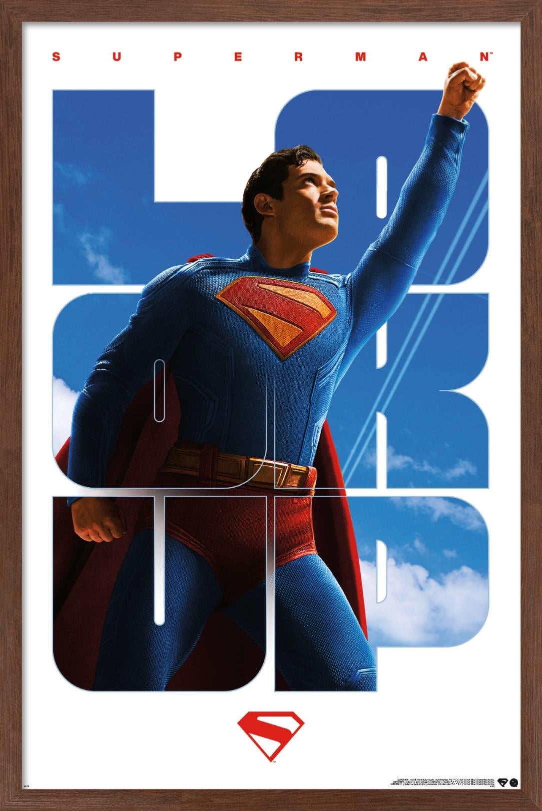スーパーマン superman 2025 映画　ポスター　両面　us版　額付き DC Studios Superman (2025) - Look Up Wall Poster, 22.375