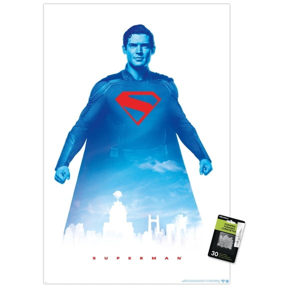 DC Studios Superman (2025) - Superman Gradient Wall Poster with Push Pins, 22.375" x 34"