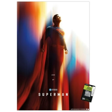 DC Studios Superman (2025) - Superman Teaser One Sheet Wall Poster with Push Pins, 22.375" x 34"