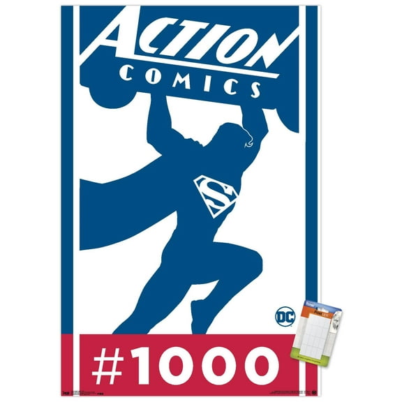 DC Comics - Superman - Action Comics 1000 Wall Poster, 14.725" x 22.375"