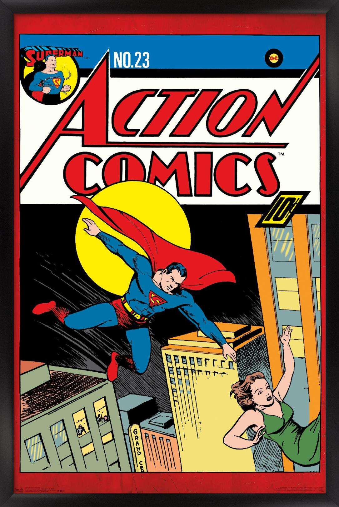 DC Comics - Superman - Action Comics 23 Wall Poster, 14.725" x 22.375", Framed