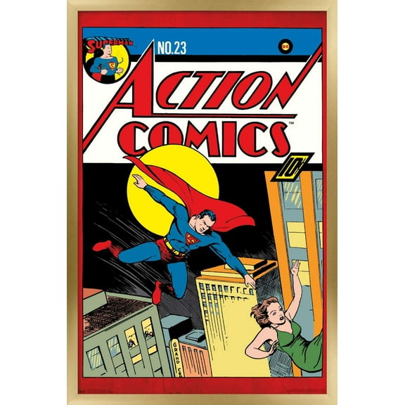 DC Comics - Superman - Action Comics 23 Wall Poster, 22.375" x 34", Framed