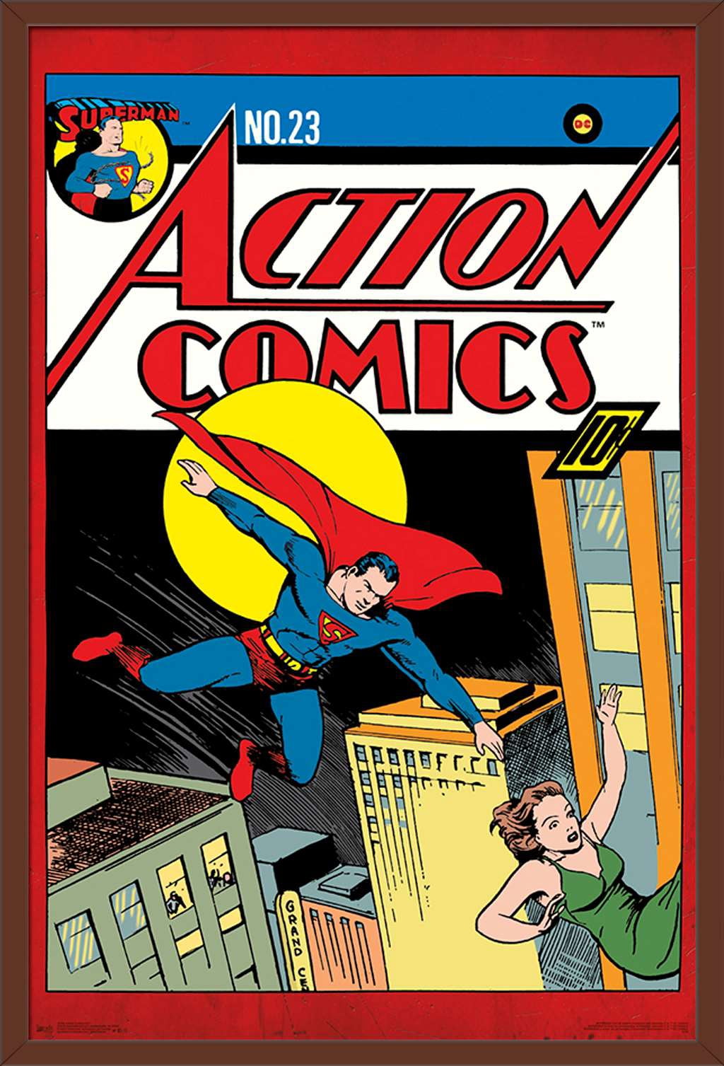 DC Comics - Superman - Action Comics 23 Wall Poster, 22.375" x 34", Framed