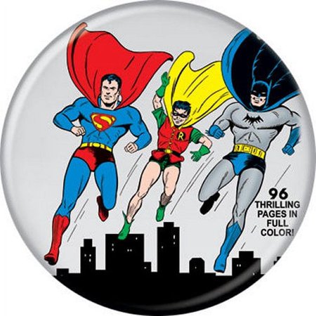 DC Comics Superman Batman Robin World's Best # 1 Cover 1.25" Pinback Button