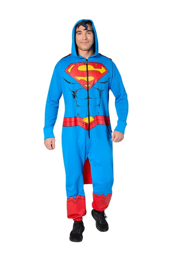 DC Comics Superman Comfy Wear Zipsters Costume for Adults by Rubies, Men's XL
