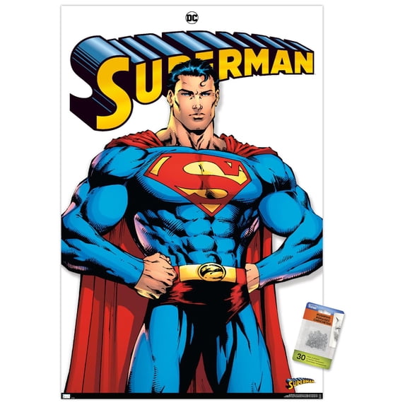 DC Comics Superman Feature Series Wall Poster with Pushpins, 22.375" x 34"