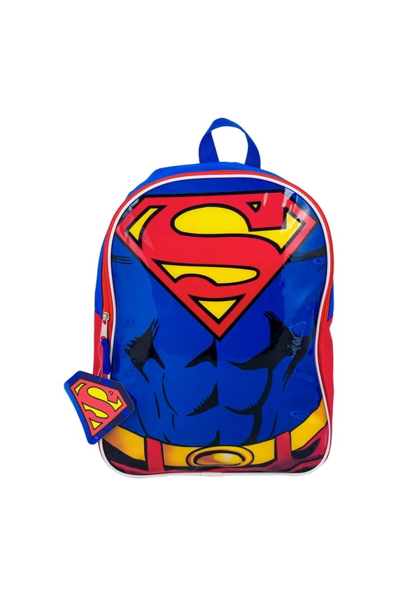 Superman Kids School Backpack, 15"-No side pockets