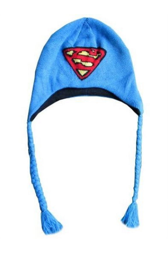 Superman Laplander Style Beanie Hat Adult