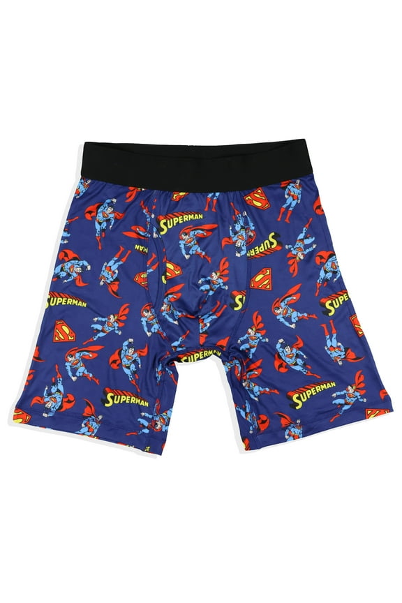 DC Comics Superman Logo Character Boxer Briefs Men's All Over Print Justice League Clark Kent Underwear