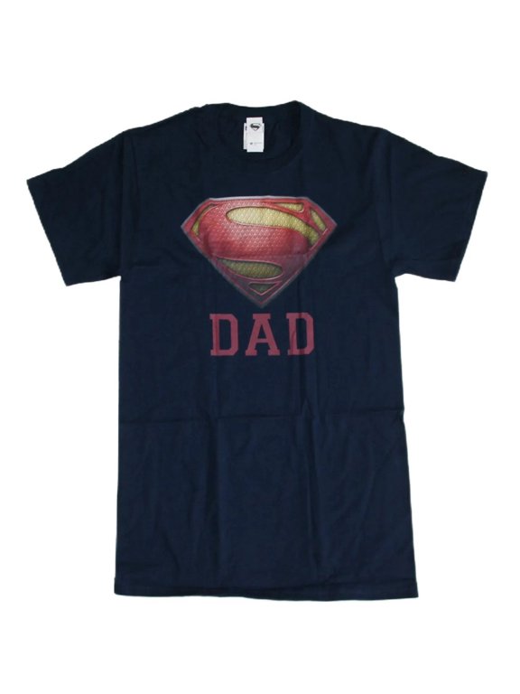 Superman Man Of Steel Men's Blue Super Dad T-Shirt Size Small