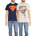 thumbnail image 1 of DC Comics Superman Men's & Big Men's Graphic Tee Shirst, 2-Pack, S-3XL, 1 of 6
