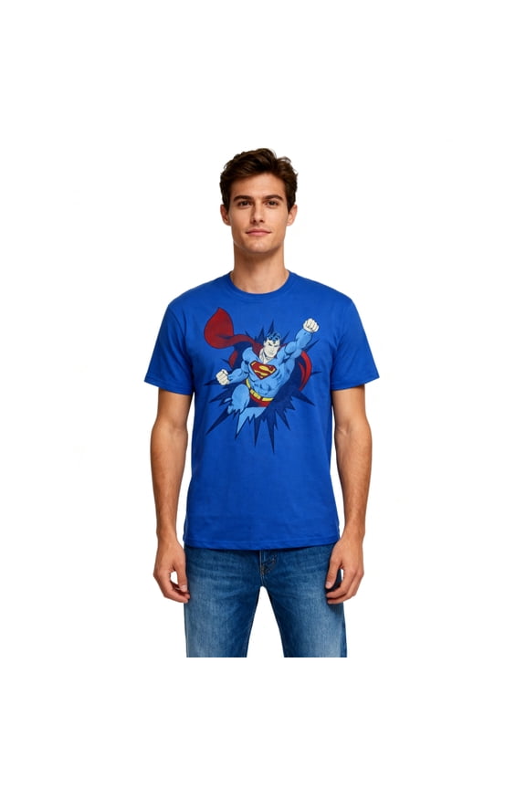 Superman Men's Blue T-shirt Size Large