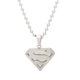 thumbnail image 1 of DC Comics Superman Men's Stainless Steel Logo Pendant, 22", 1 of 4