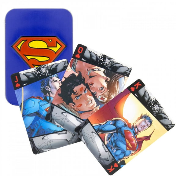 Superman 893746 DC Comics Playing Cards in Embossed Tin Gift Box
