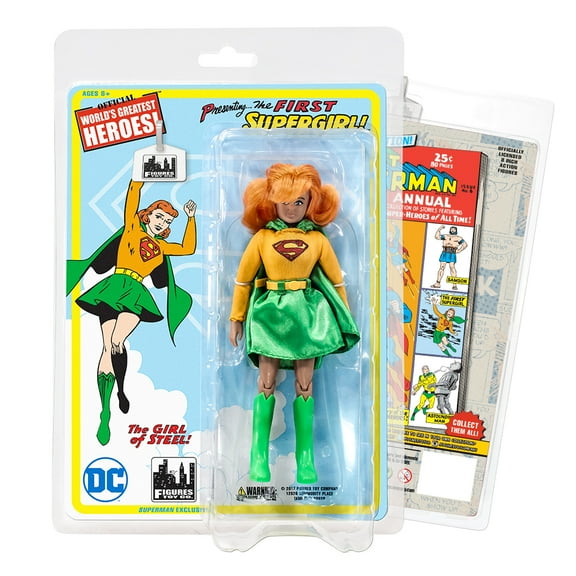DC Comics Superman Retro 8 Inch Action Figures: Supergirl [Green & Orange Variant]