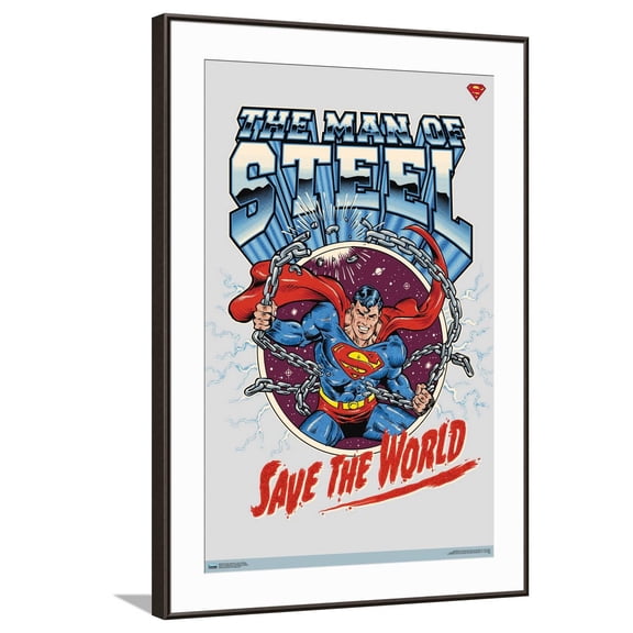 DC Comics Superman - Save the World Canvas Wall Poster, 22.375" x 34"