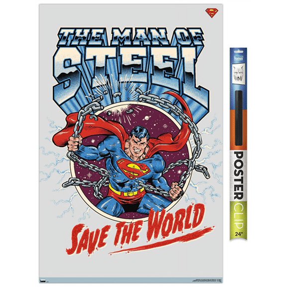 DC Comics Superman - Save the World Wall Poster, 22.375" x 34"