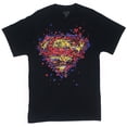thumbnail image 1 of DC Comics Superman Scattered Logos Adult T-Shirt, 1 of 1