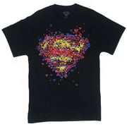 DC Comics Superman Scattered Logos Adult T-Shirt