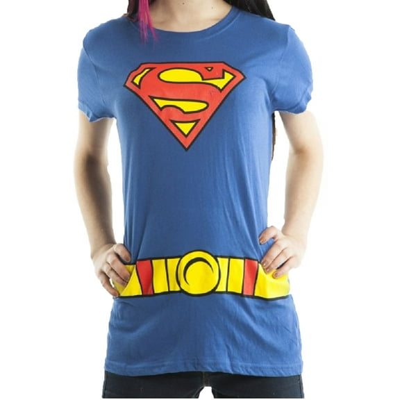 DC Comics Superman Super Girl Logo Juniors Costume T-Shirt