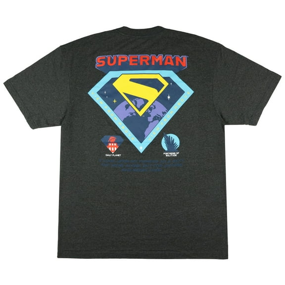 DC Comics Superman T-Shirt Men's Metropolis City of Tomorrow Adult Two-Sided Tee
