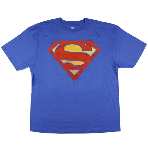 DC Comics Superman T-Shirt Men's S Shield Logo Design Big and Tall Tee