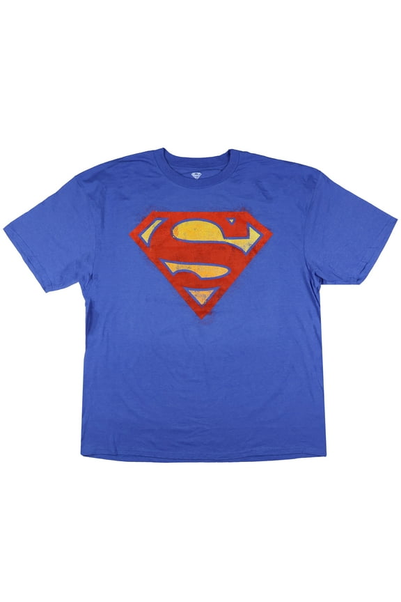 DC Comics Superman T-Shirt Men's S Shield Logo Design Big and Tall Tee