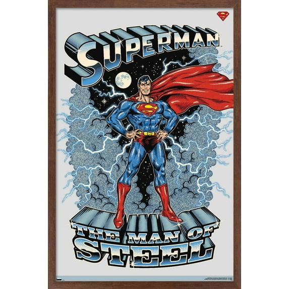 DC Comics Superman - The Man of Steel Wall Poster, 14.725" x 22.375", Framed