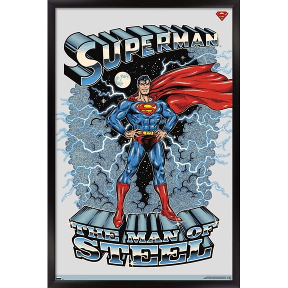 DC Comics Superman - The Man of Steel Wall Poster, 14.725" x 22.375", Framed