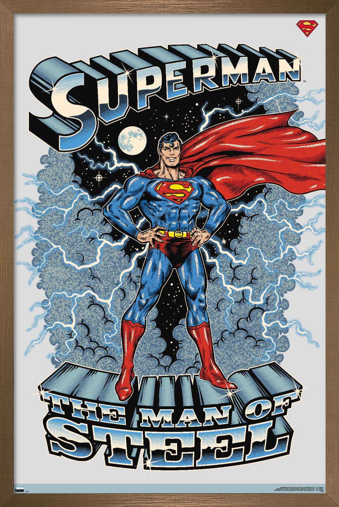 DC Comics Superman - The Man of Steel Wall Poster, 14.725" x 22.375", Framed