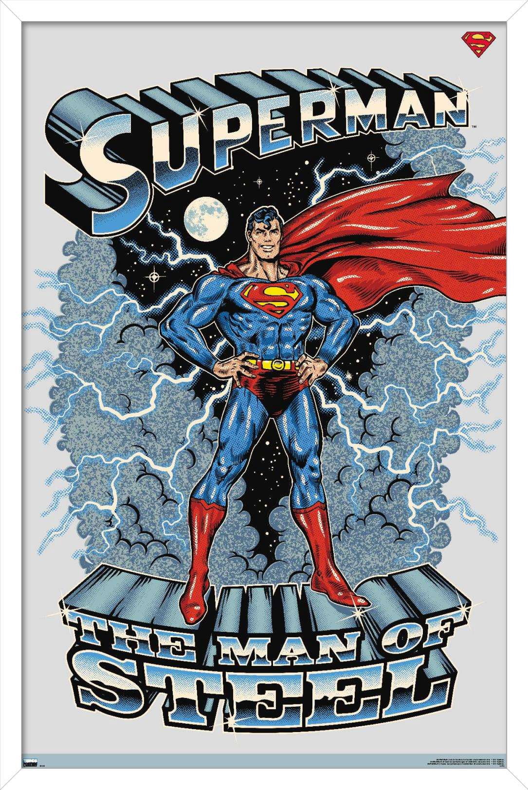 DC Comics Superman - The Man of Steel Wall Poster, 14.725" x 22.375", Framed