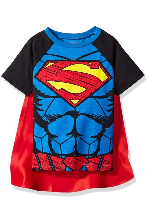 Superman Toddler Boys Caped Cosume Design T-Shirt 4T