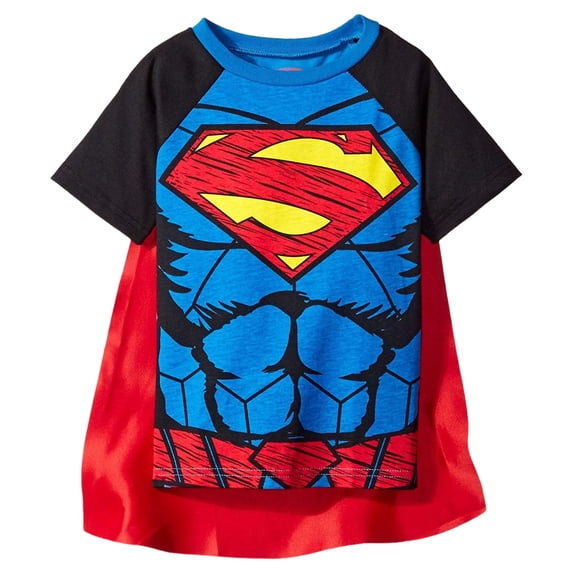 DC Comics Superman Toddler Boys Caped Cosume Design T-Shirt 4T