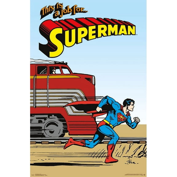 DC Comics - Superman - Vintage Wall Poster, 22.375" x 34"