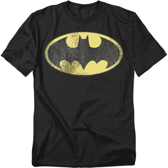 DC Comics T-Shirt Retro Bat Logo Distressed Unisex Graphic Tee For Men & Women