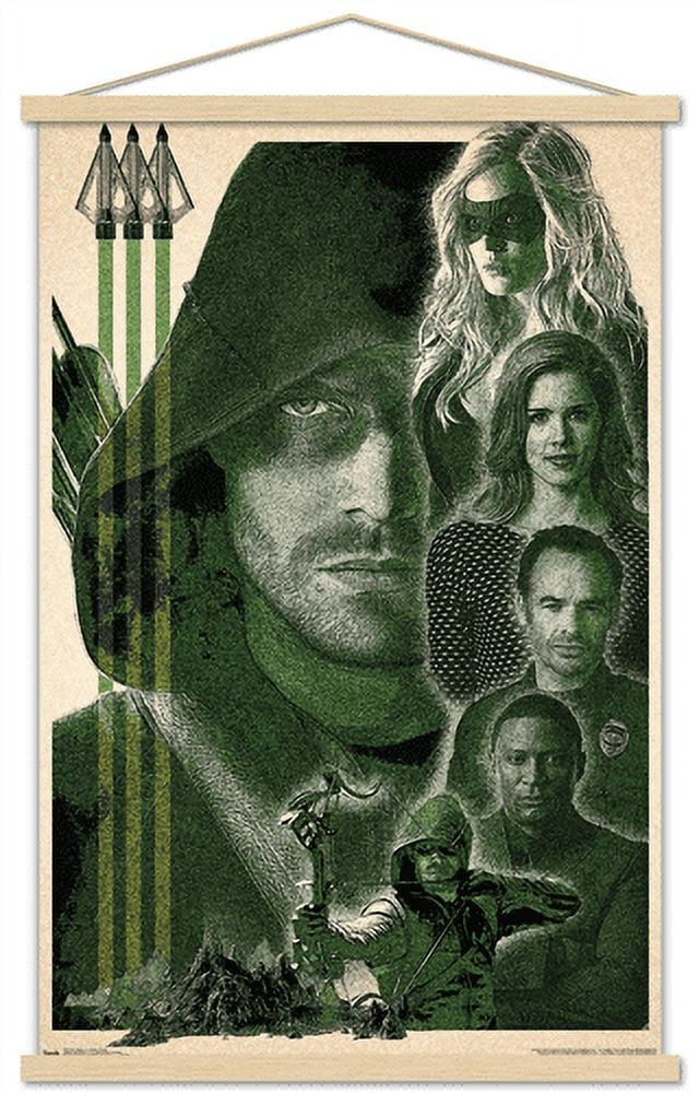 DC Comics TV - Arrow - Group Wall Poster with Wooden Magnetic Frame, 22.375" x 34"