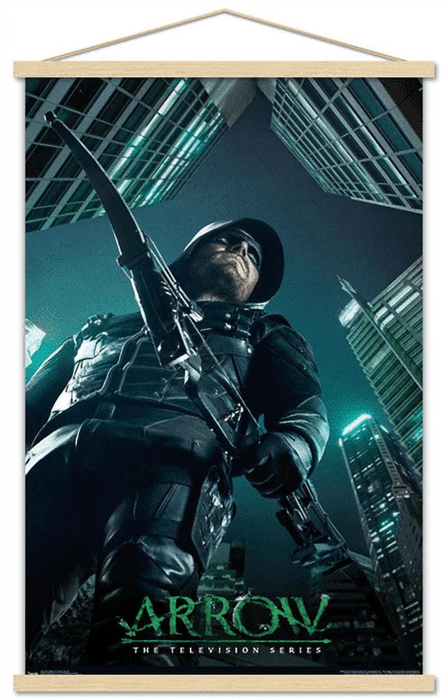 DC Comics TV - Arrow - Key Art Wall Poster with Wooden Magnetic Frame, 22.375" x 34"